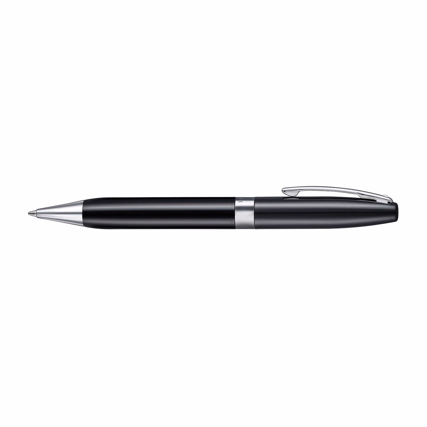 Sheaffer Legacy 9064 Glossy Black Ballpoint Pen with Chrome-Plated Trims - Black lacquer finished with chrome-plated trims