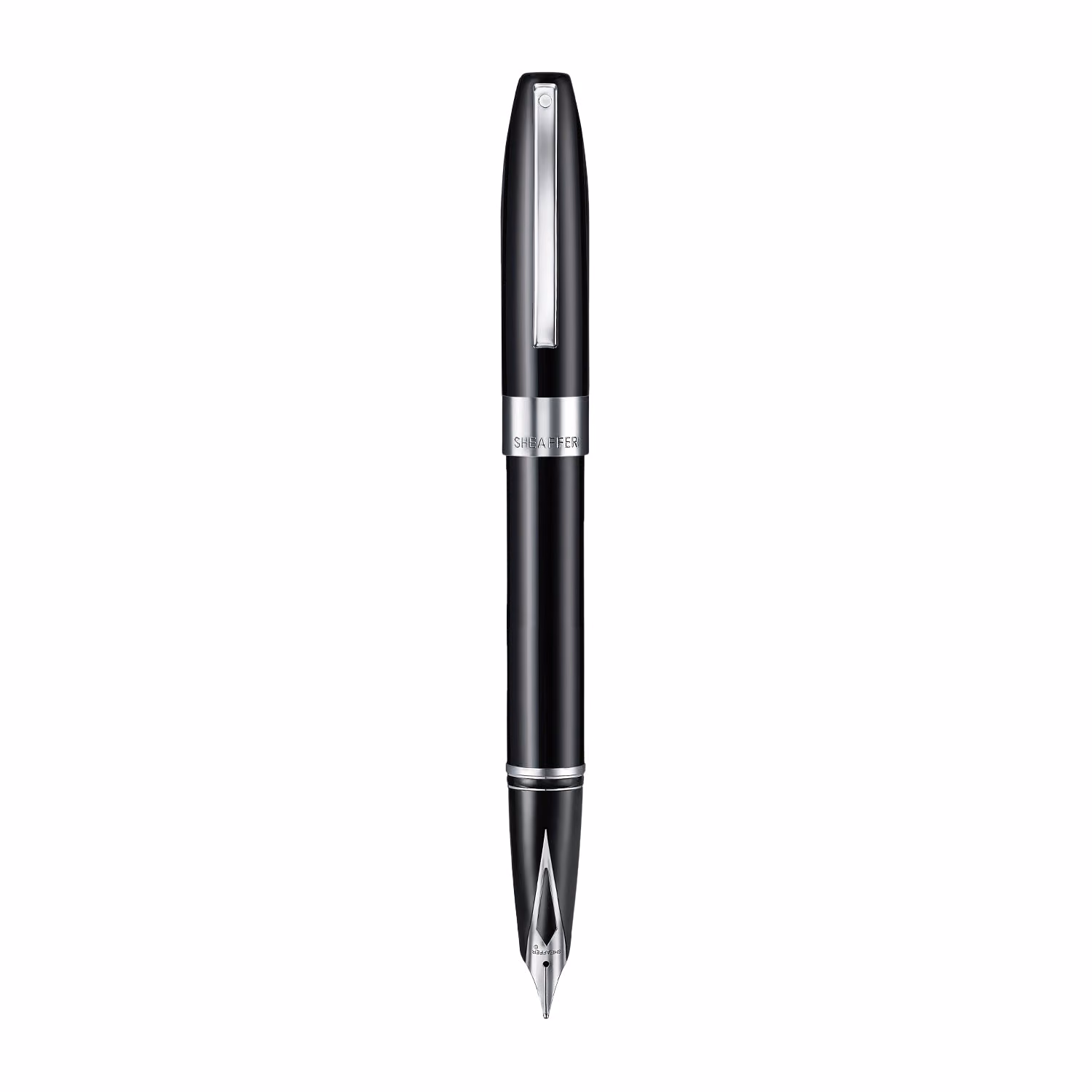 Sheaffer Legacy 9064 Glossy Black Inlaid Nib Fountain Pen (Fine) with Chrome-Plated Trims image 5