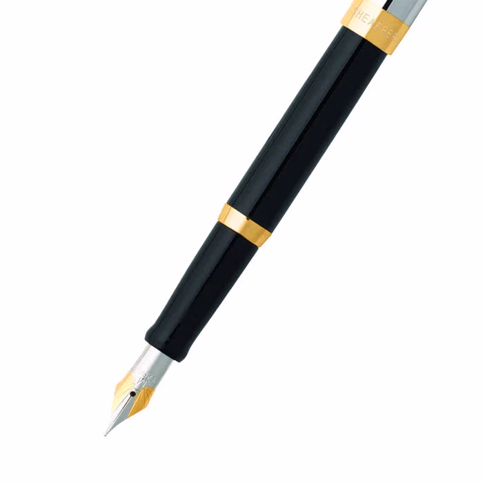 Sheaffer SAGARIS 9475 Gloss Black Barrel and Chrome Cap Fountain Pen With Gold Tone Trim - Medium image 2