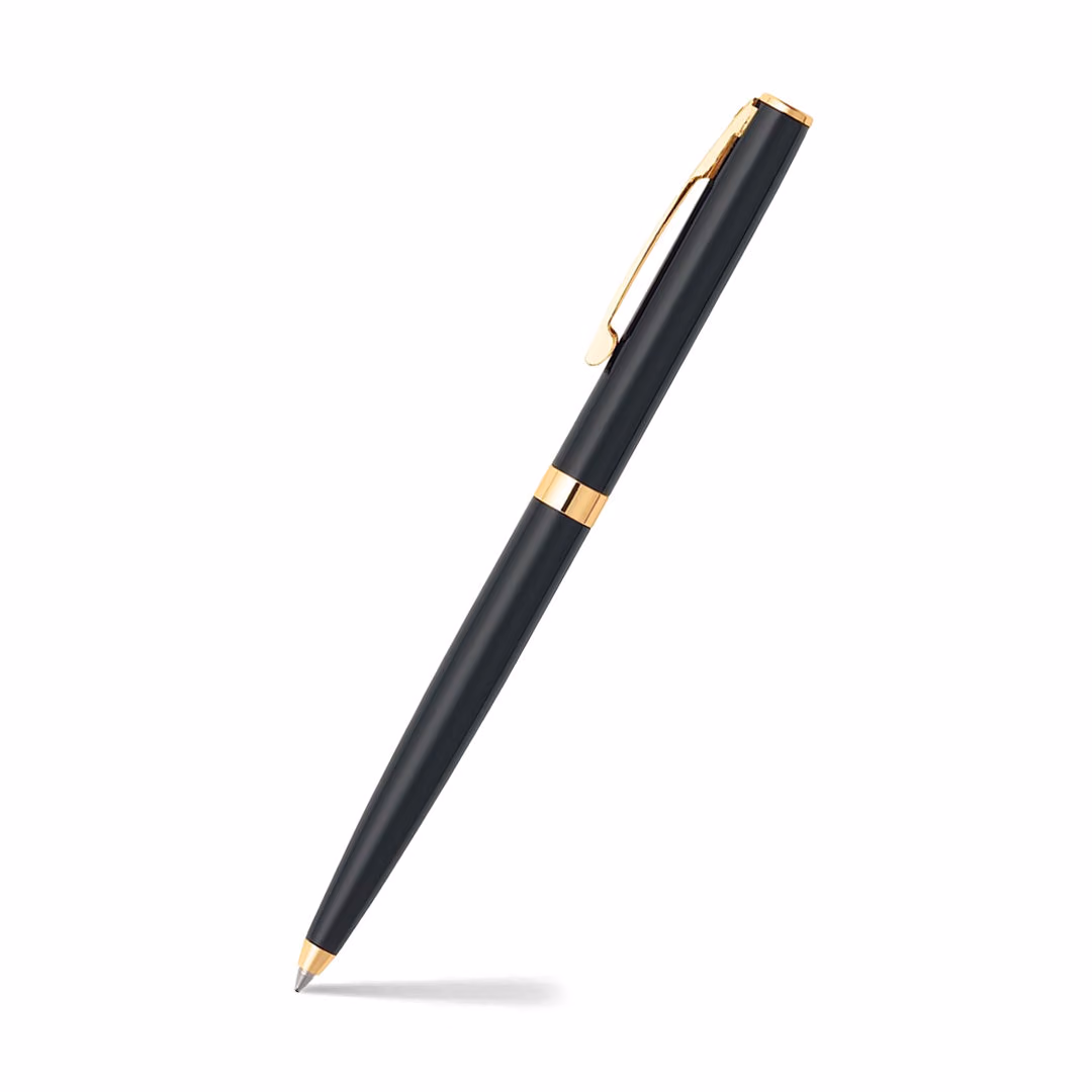 Sheaffer SAGARIS 9471 Gloss Black Ballpoint Pen With Gold Tone Trim - Gloss Black With Gold Tone  trim