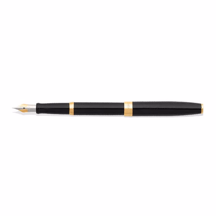 Sheaffer SAGARIS 9471 Gloss Black Fountain Pen With Gold Tone Trim - Medium - Gloss Black With Gold Tone  trim