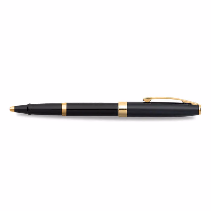 Sheaffer SAGARIS 9471 Gloss Black Rollerball Pen With Gold Tone Trim image 3