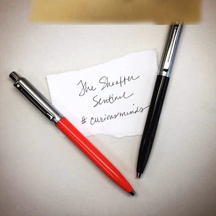 Sheaffer Sentinel Black and Chrome Ballpoint Pen With Chrome Trims image 4