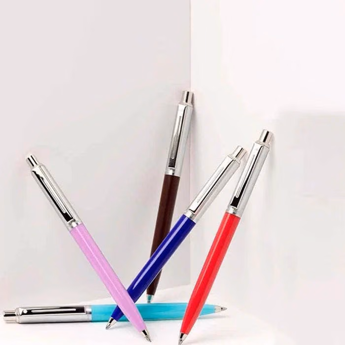 Sheaffer Sentinel Burgandy and Chrome Ballpoint Pen With Chrome Trims image 4