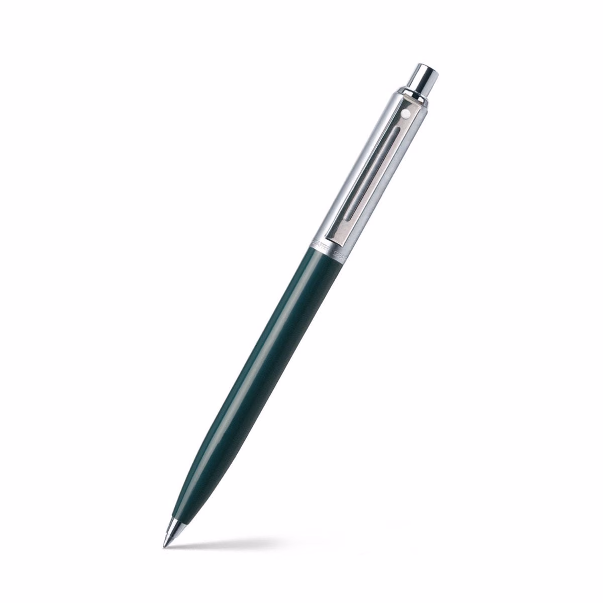 Sheaffer Sentinel Dark Green and Chrome Ballpoint Pen With Chrome Trims image 1