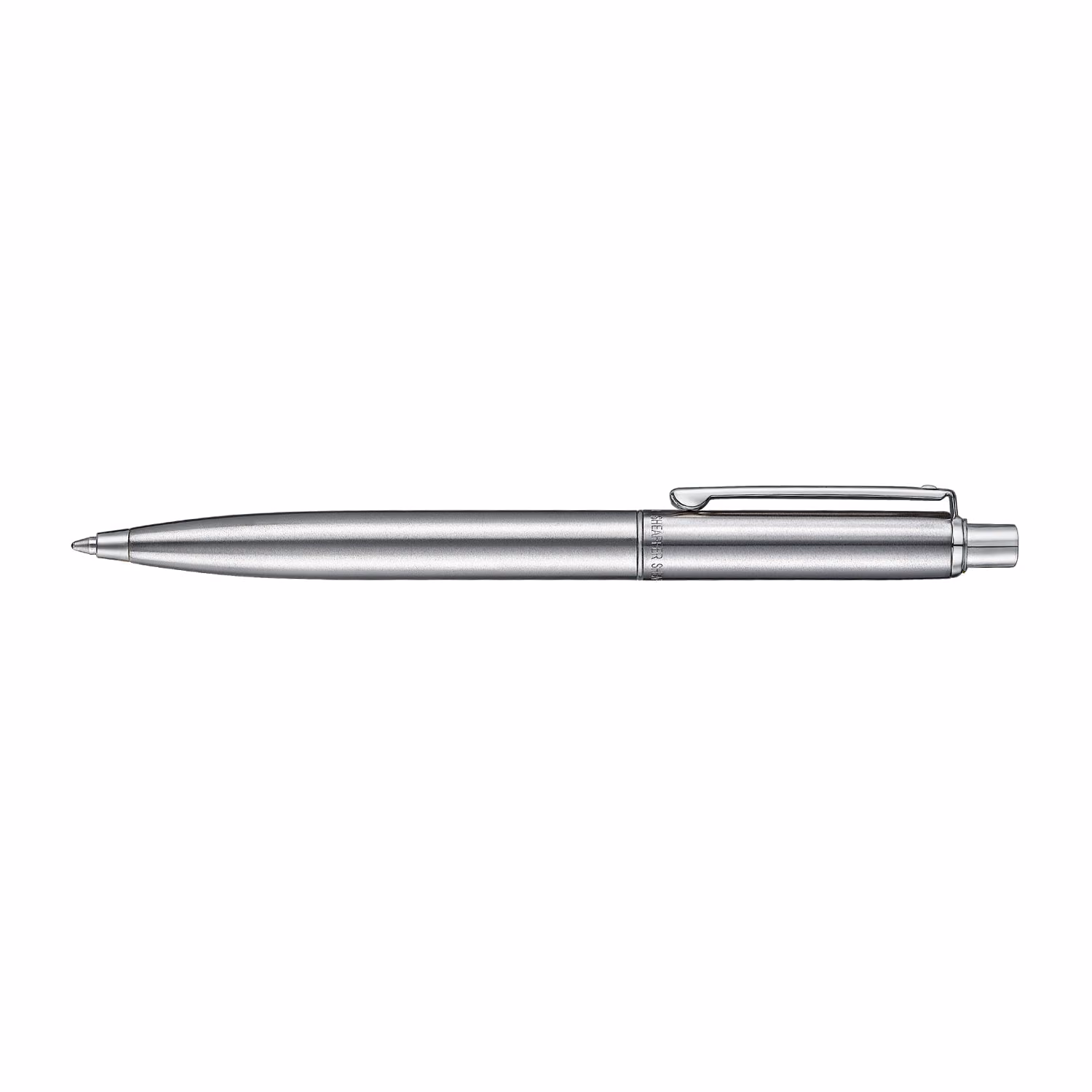 Sheaffer Sentinel Metal 330 Brushed Chrome Ballpoint Pen with Chrome Trims - Sentinel Metal Brushed Chrome Chrome Trims