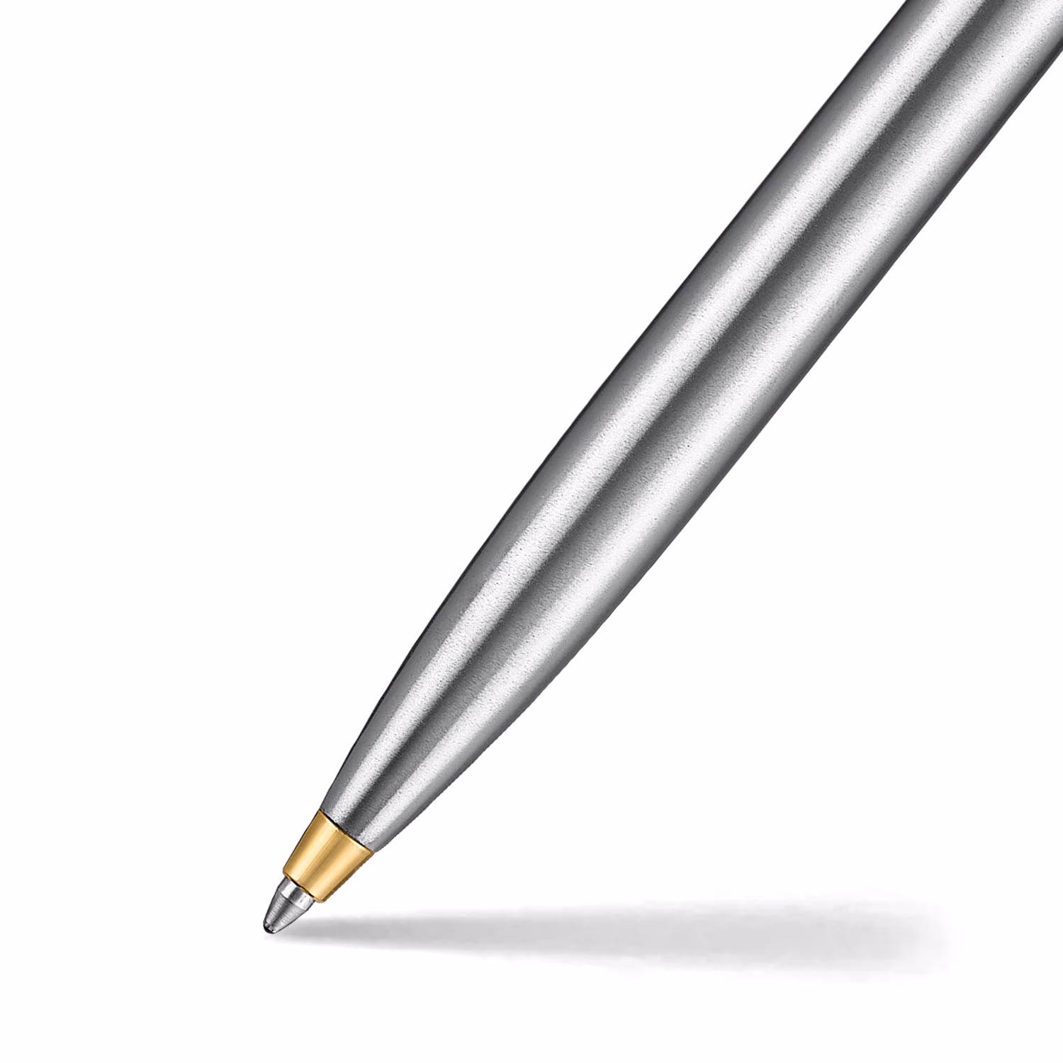 Sheaffer Sentinel Metal 333 Brushed Chrome Ballpoint Pen with Gold Trims image 2
