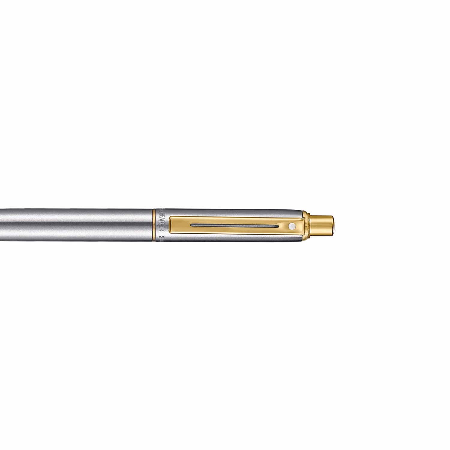 Sheaffer Sentinel Metal 333 Brushed Chrome Ballpoint Pen with Gold Trims image 5