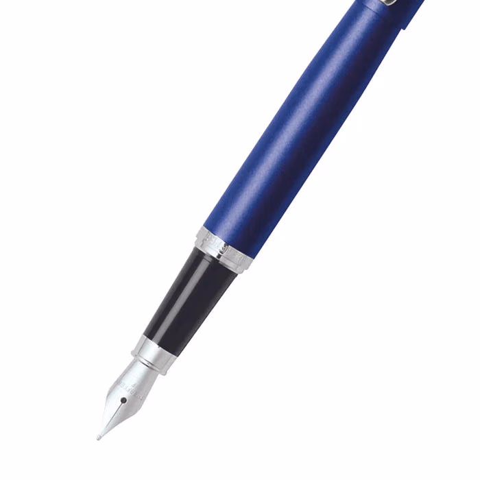 Sheaffer VFM Neon Blue Fountain Pen With Chrome Trims - Medium image 2