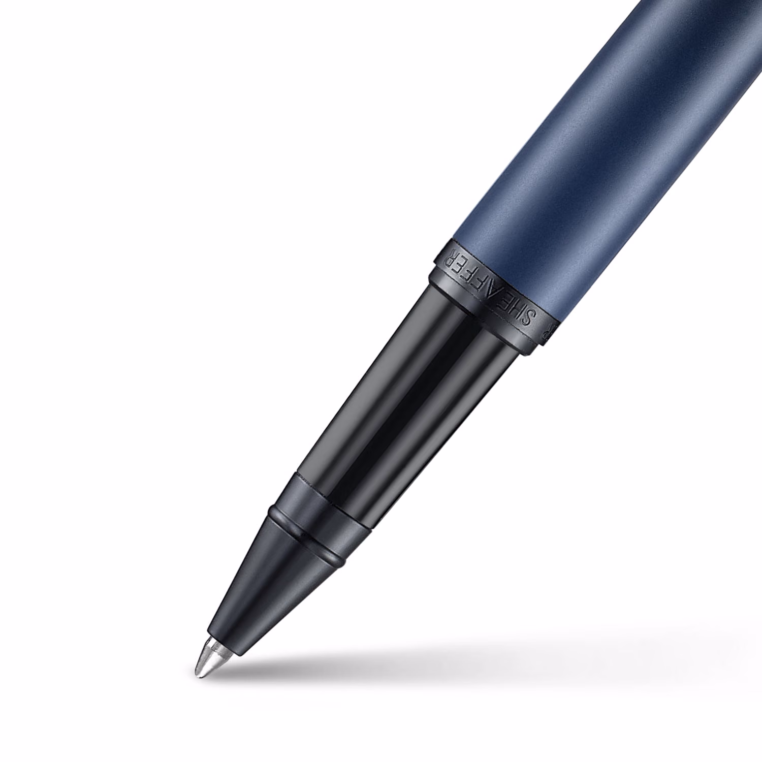 Sheaffer VFM 9429 Matte Blue Rollerball Pen with Matte Black Trims image 2