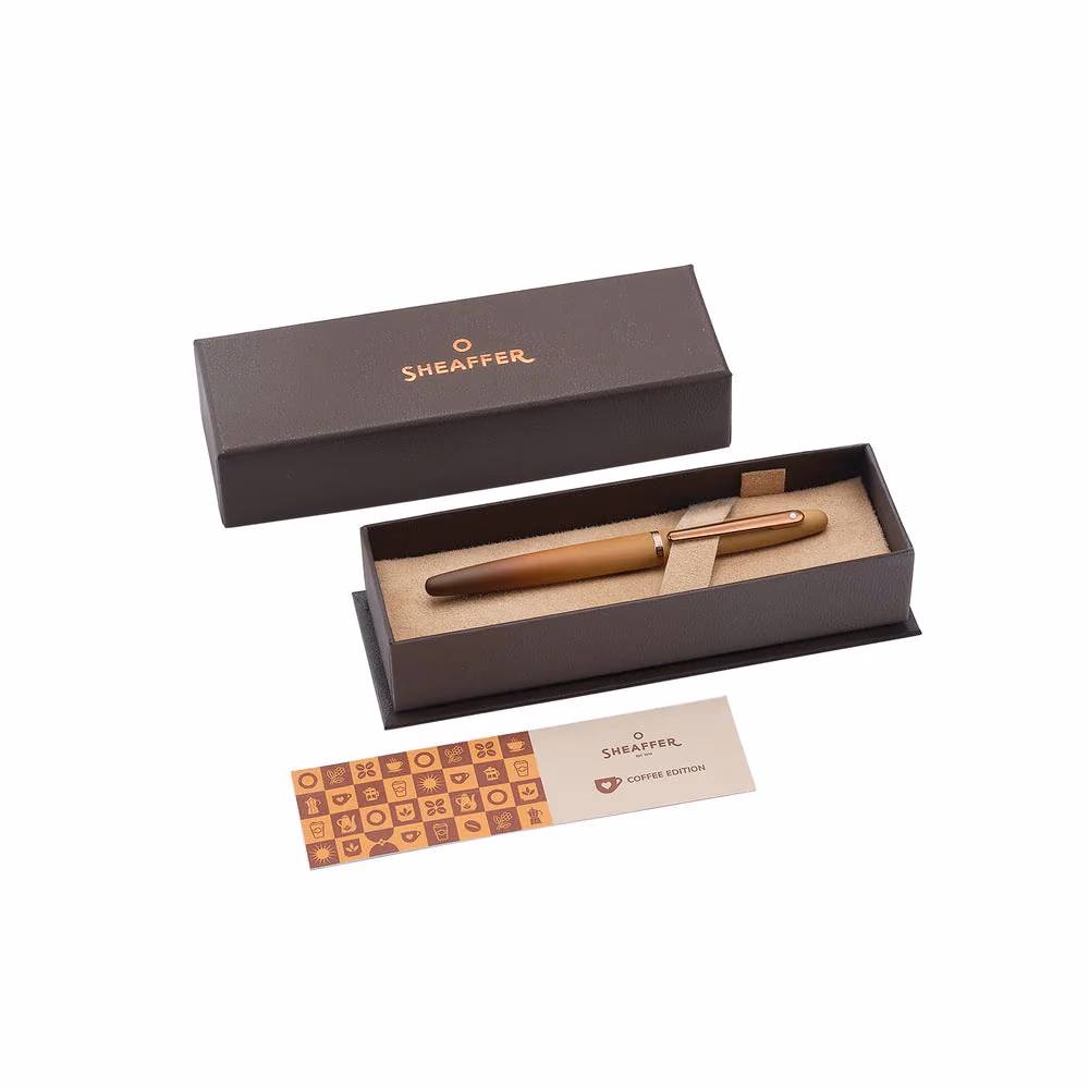 Sheaffer VFM 9428 Coffee Edition Matt Brown Fountain Pen with Regal Brown PVD Trims image 6