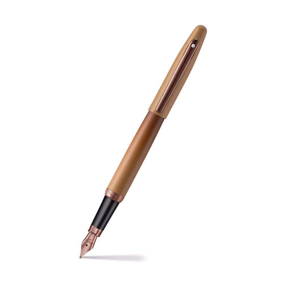 Sheaffer VFM 9428 Coffee Edition Matt Brown Fountain Pen with Regal Brown PVD Trims image 1
