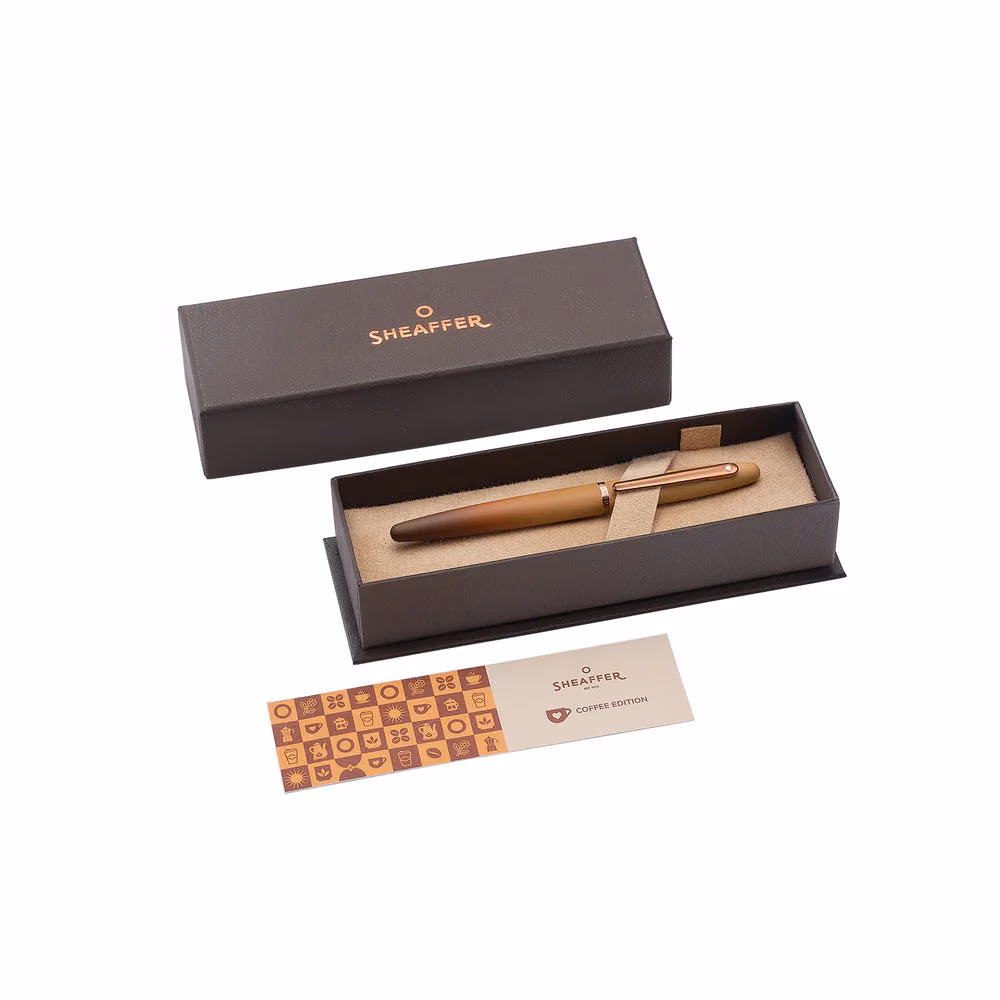 Sheaffer VFM 9428 Coffee Edition Matt Brown Rollerball Pen with Regal Brown PVD Trims image 5
