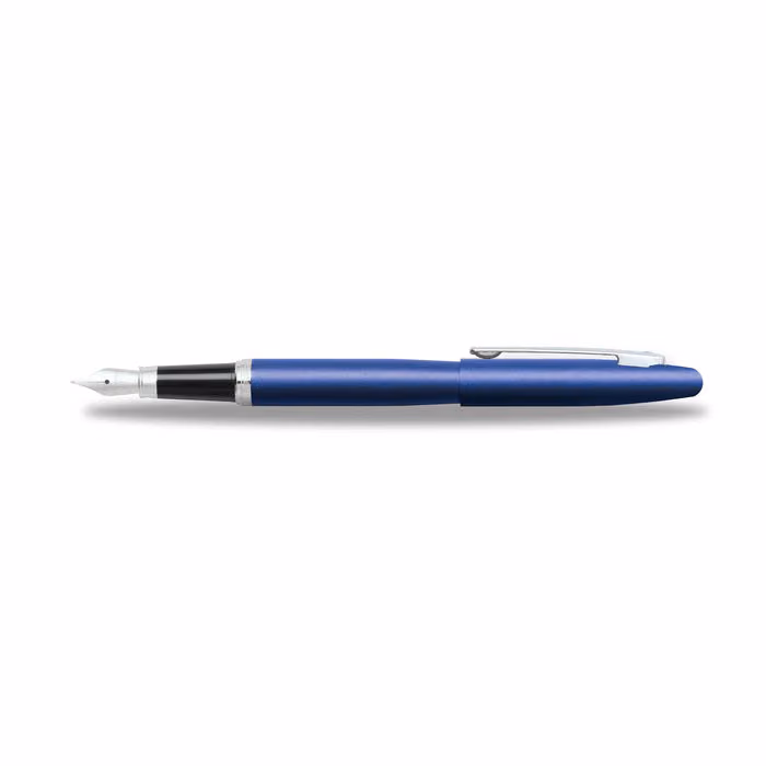 Sheaffer VFM Neon Blue Fountain Pen With Chrome Trims - Fine image 3