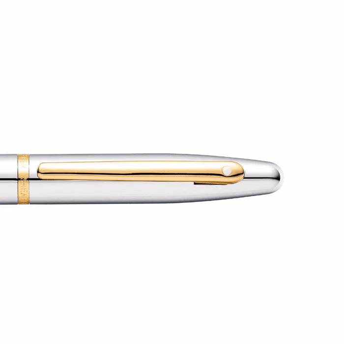 Sheaffer VFM Polished Chrome Fountain Pen With Gold Trims - Fine image 4