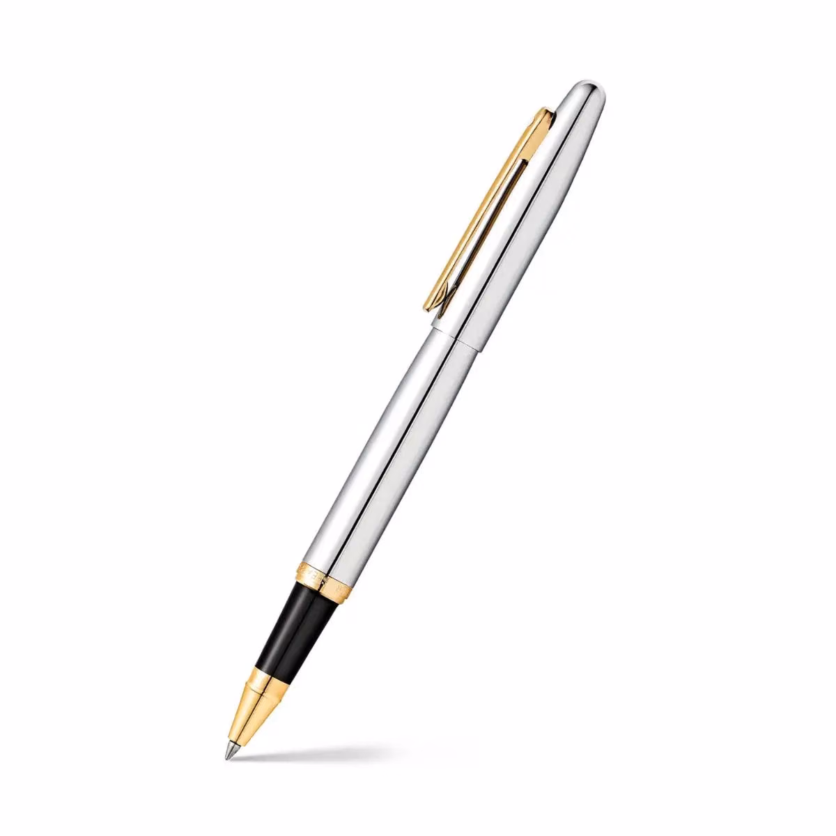 Sheaffer VFM Polished Chrome Rollerball Pen With Gold Trims image 1