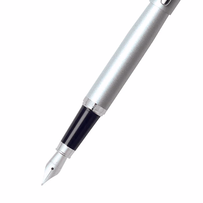 Sheaffer VFM Strobe Silver Fountain Pen With Chrome Trims - Fine image 2