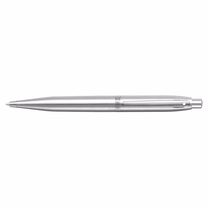 Sheaffer VFM 9426 Brushed Chrome Ballpoint Pen With Chrome Trim - VFM Brushed Chrome Chrome Trim