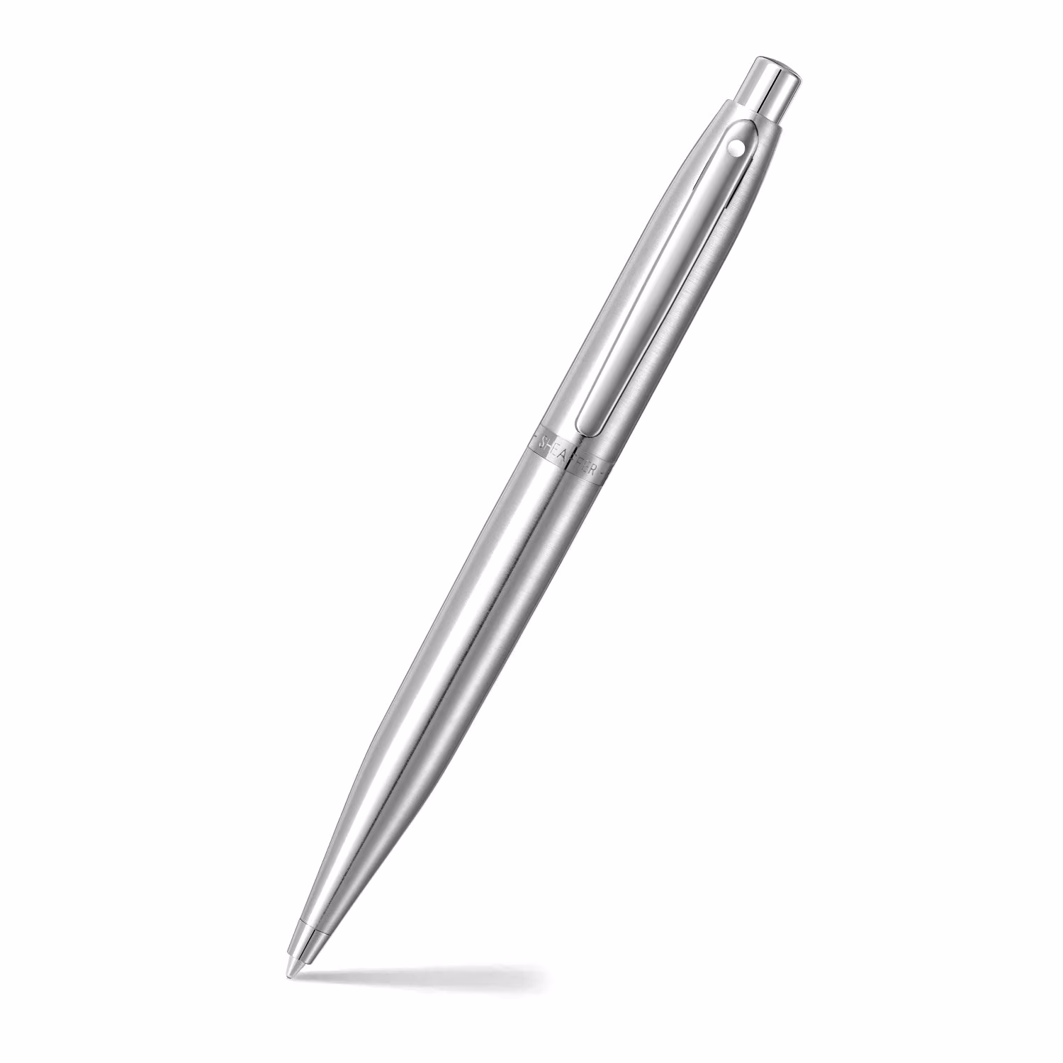 Sheaffer VFM 9426 Brushed Chrome Ballpoint Pen With Chrome Trim image 1