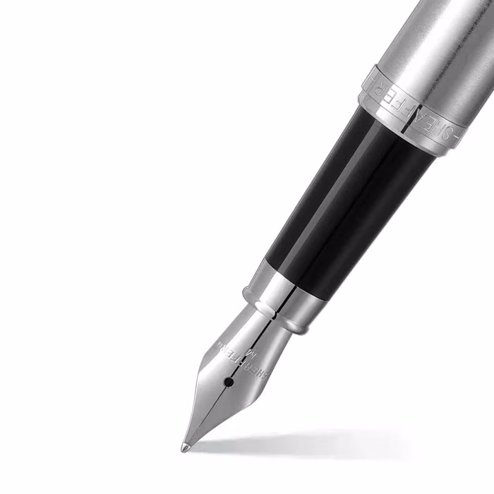 Sheaffer VFM 9426 Brushed Chrome Fountain Pen With Chrome Trim - Medium image 2