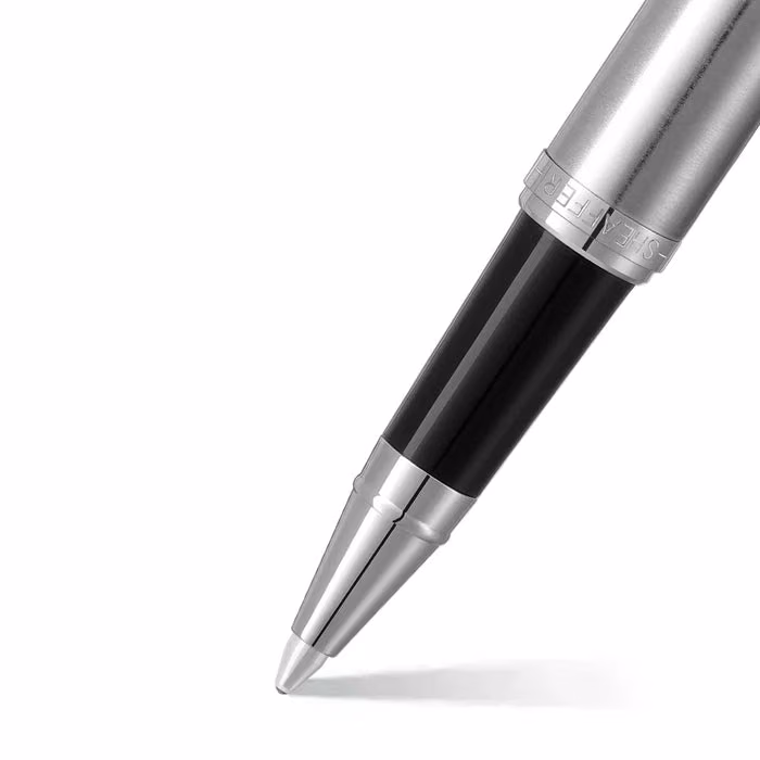 Sheaffer VFM 9426 Brushed Chrome Rollerball Pen With Chrome Trim image 2