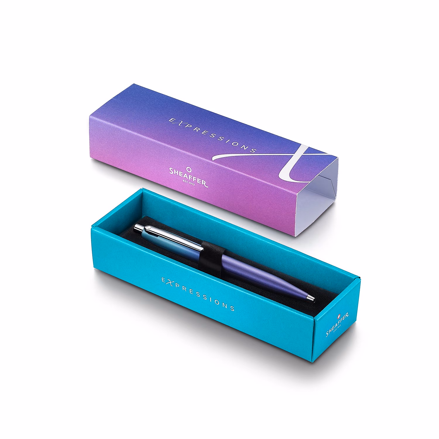 Sheaffer VFM VFM Expressions Blue Purple Pearlised Gradient Chrome-Plated Trims Ballpoint image 6
