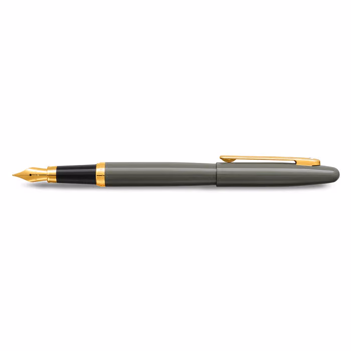 Sheaffer VFM 9427 Glossy Light Gray Fountain Pen With PVD Gold-Tone Trim - Medium image 3