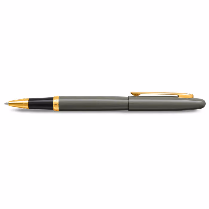 Sheaffer VFM 9427 Glossy Light Gray Rollerball Pen With PVD Gold-Tone Trim image 3