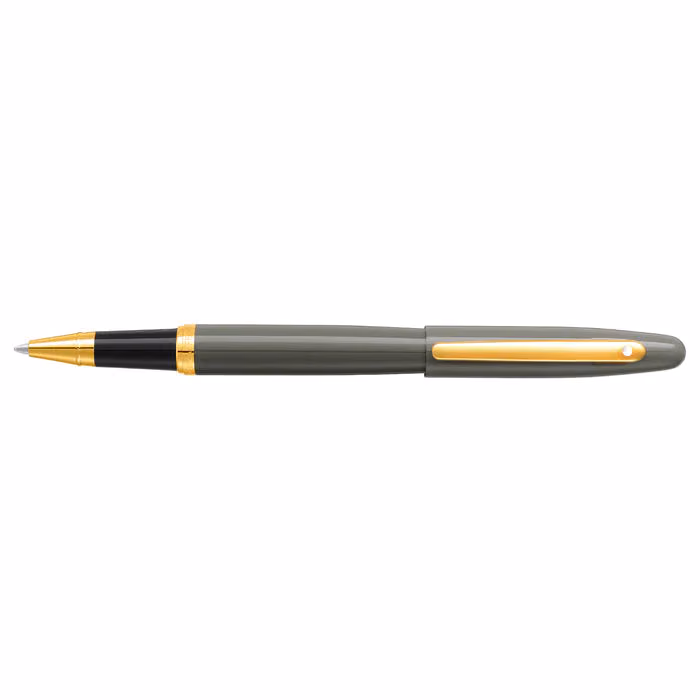 Sheaffer VFM 9427 Glossy Light Gray Rollerball Pen With PVD Gold-Tone Trim - VFM Glossy Light Gray PVD Gold-Tone Trim