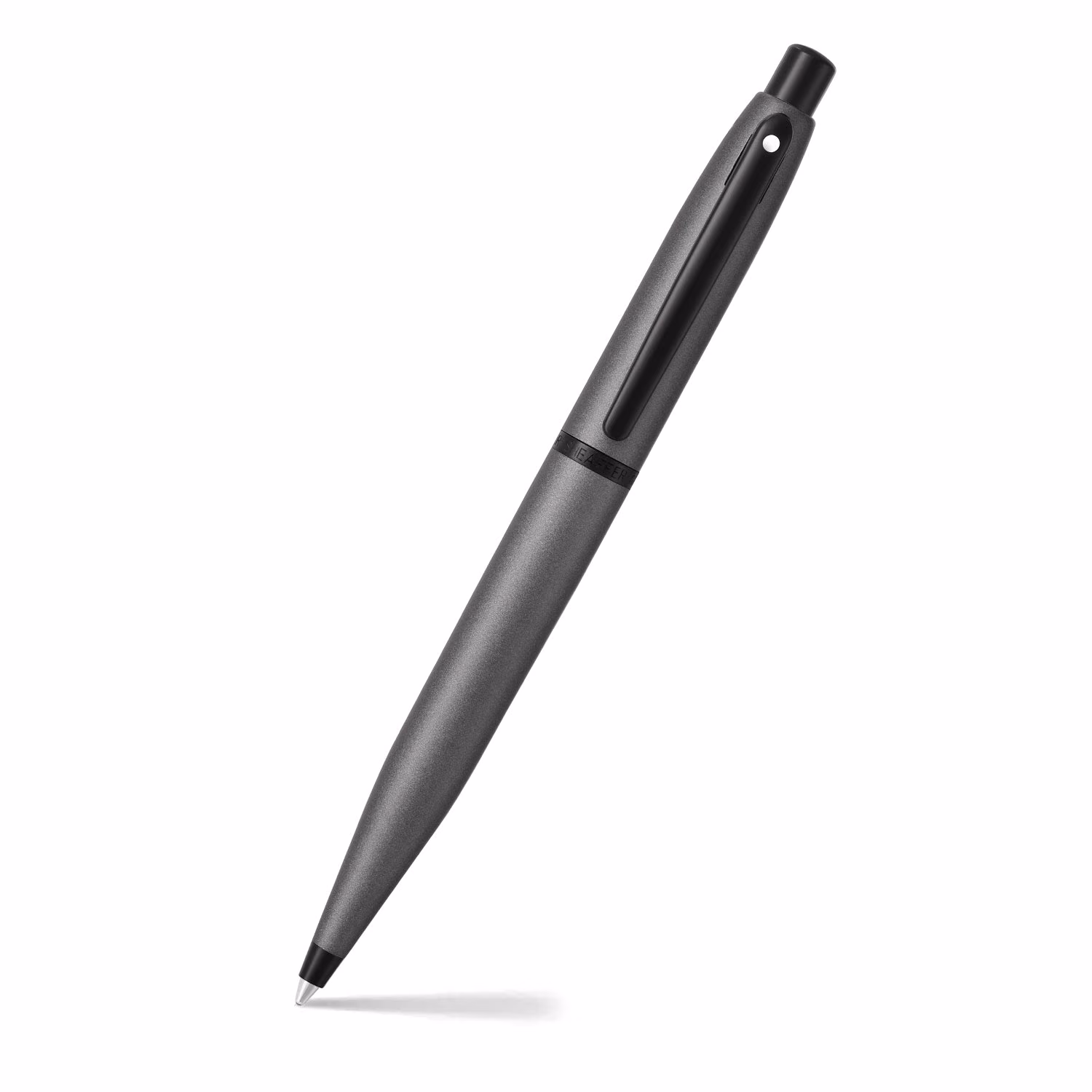 Sheaffer VFM 9424 Matte Gray Ballpoint Pen With Matte Black Trim image 1