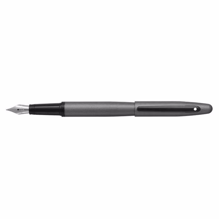 Sheaffer VFM 9424 Matte Gray Fountain Pen With Matte Black Trim - Medium - VFM Matte Gray Matte Black Trim - Medium