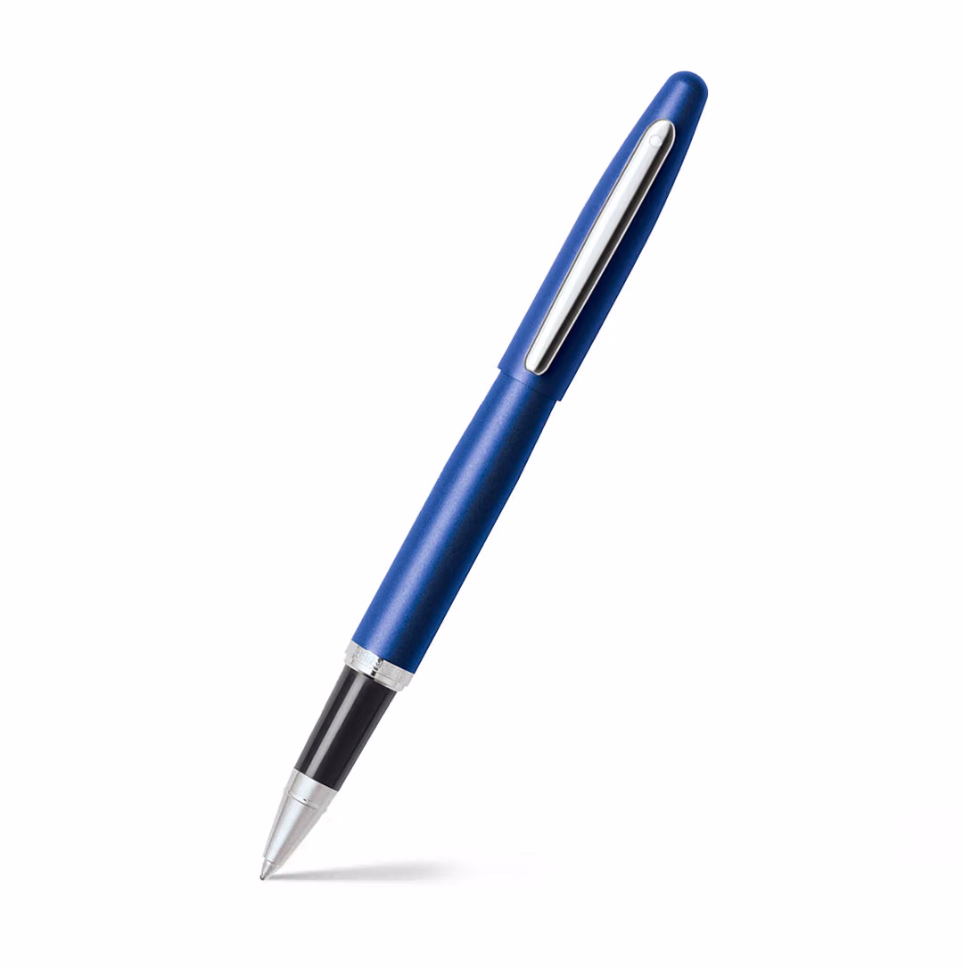 Sheaffer VFM Neon Blue with Chrome trims Rollerball Pen image 1