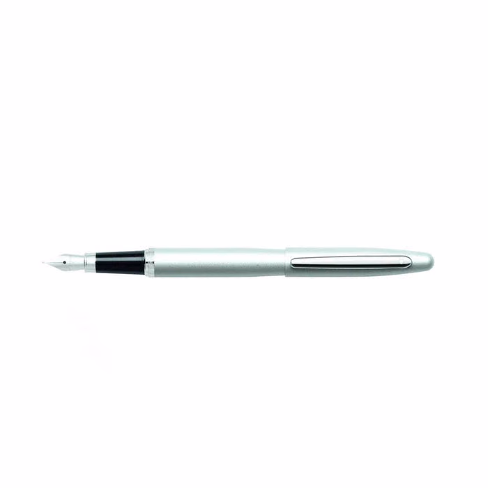 Sheaffer VFM Strobe Silver Fountain Pen - VFM Strobe Silver