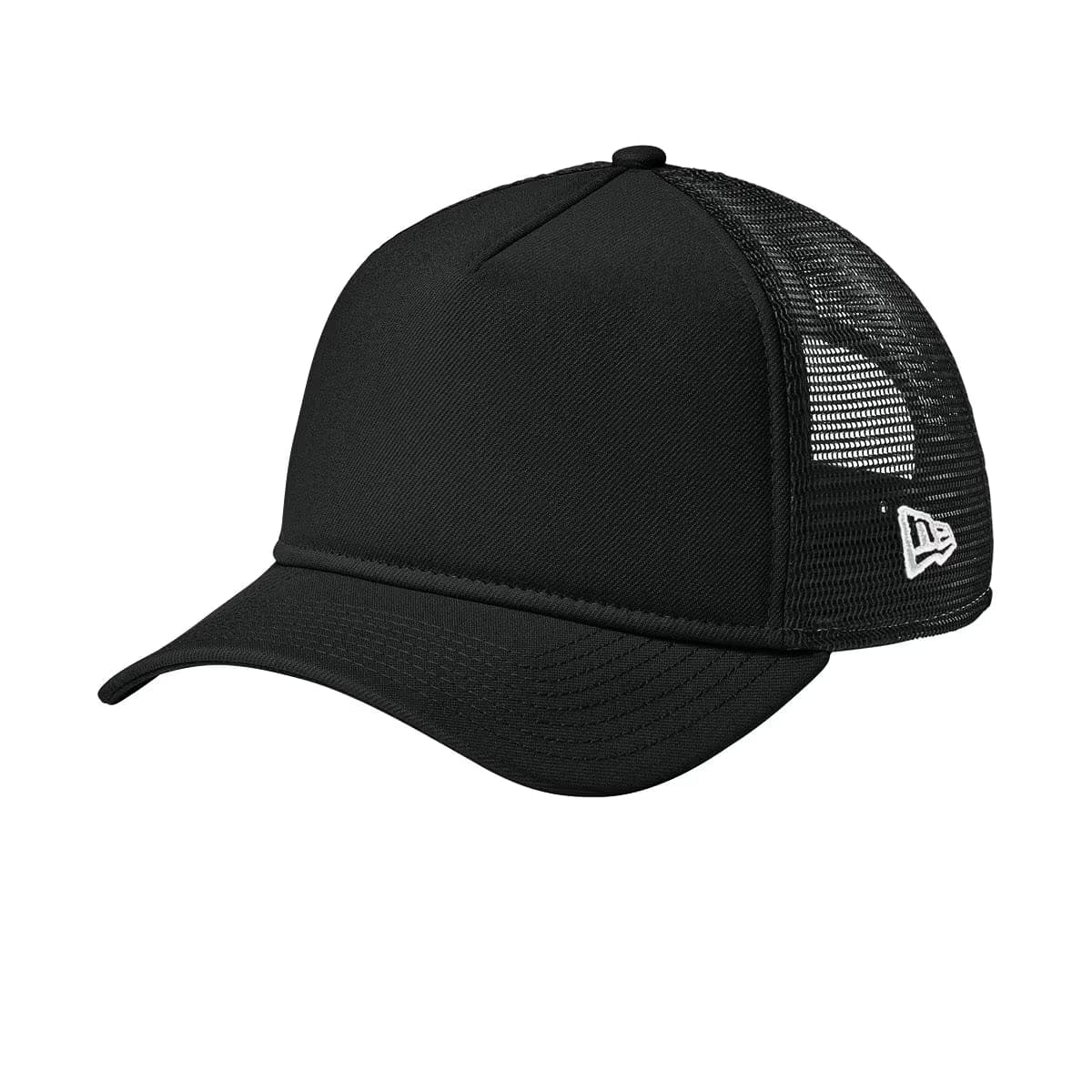 Flag Black/ Black - New Era A-Frame Snapback Mesh Back Cap