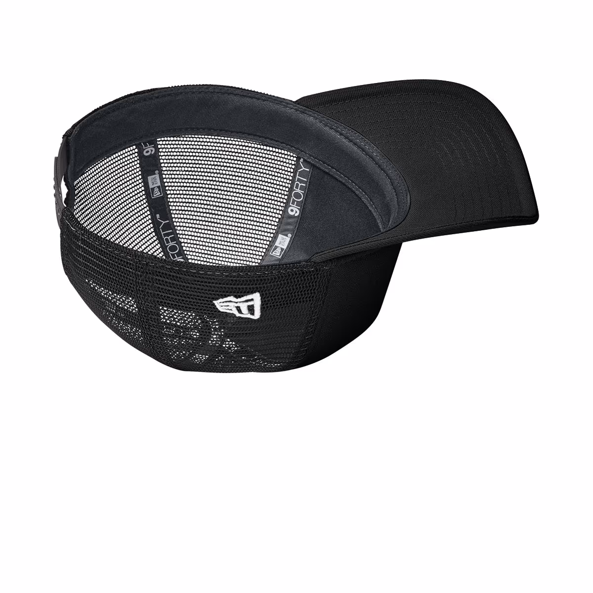 Custom Flag Black/ Black - New Era A-Frame Snapback Mesh Back Cap