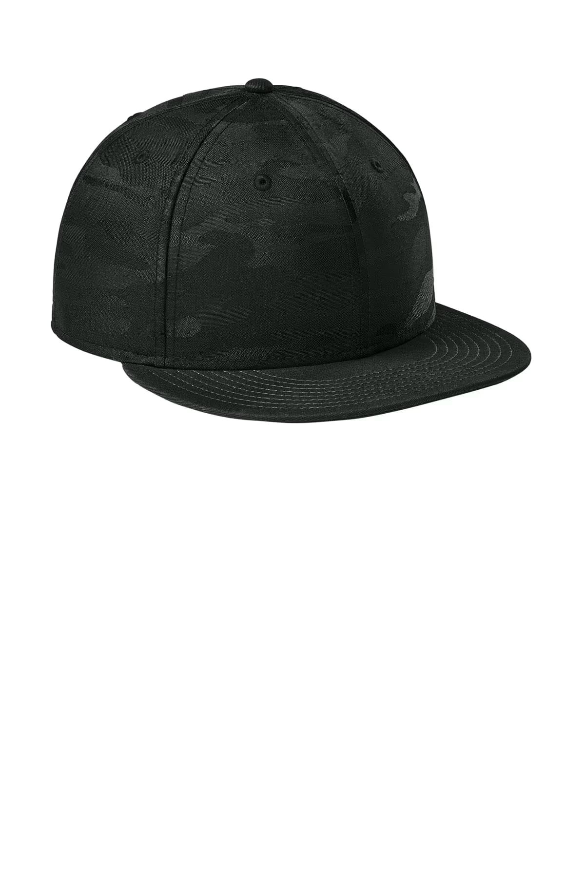 Flag Black/ Black Camo - New Era Camo Flat Bill Snapback Cap