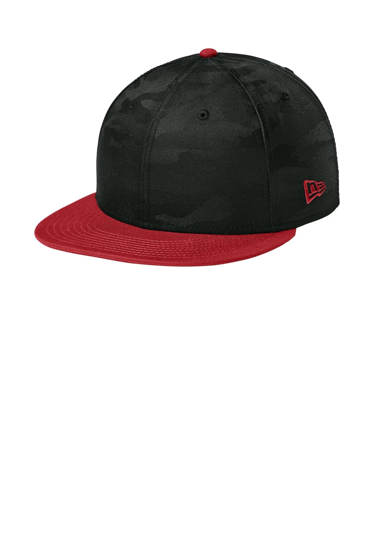 Flag Scarlet/ Black Camo - New Era Camo Flat Bill Snapback Cap