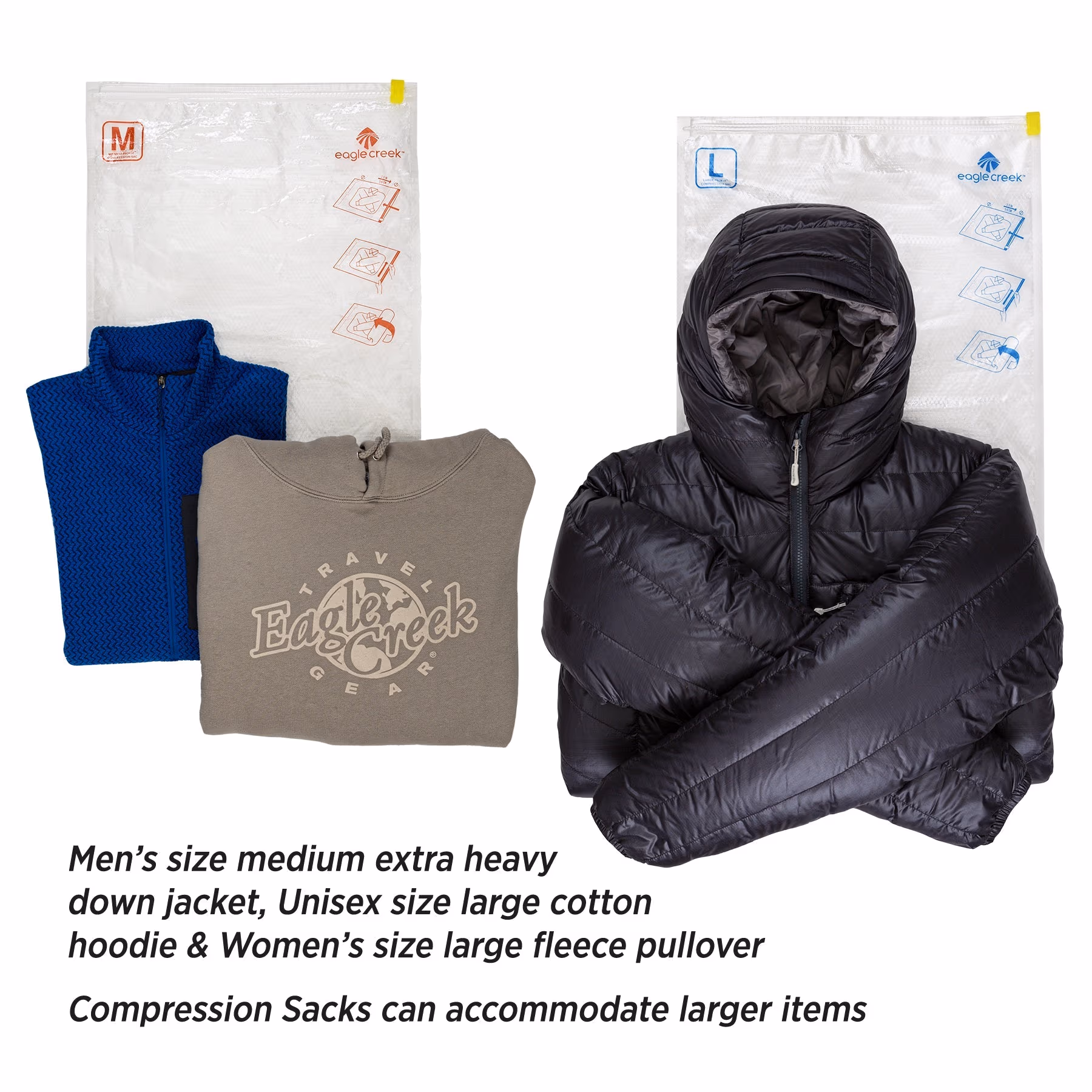 Custom Clear - Eagle Creek Pack-It® Compression Sack Set M/L