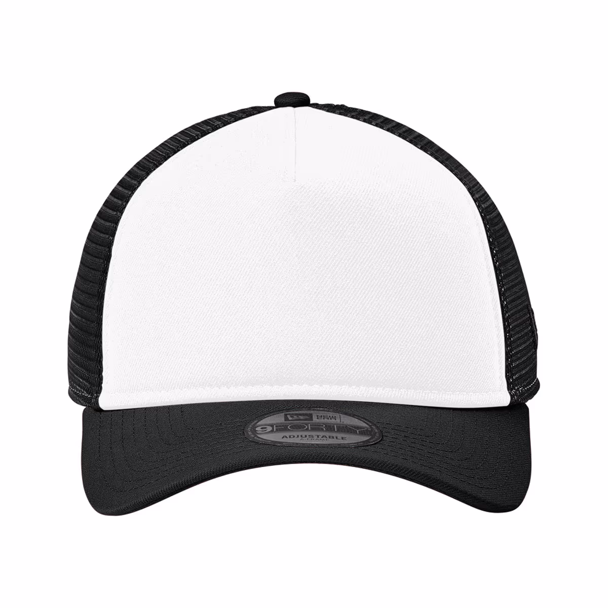 Flag White/ Black/ Black - New Era A-Frame Snapback Mesh Back Cap