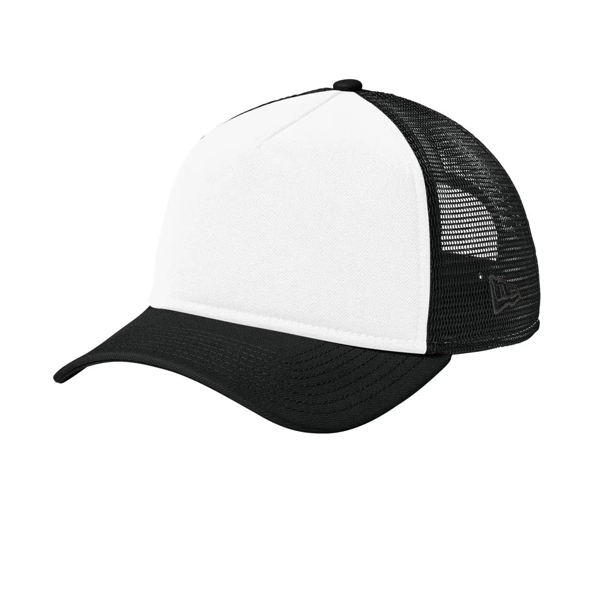 Flag White/ Black/ Black - New Era A-Frame Snapback Mesh Back Cap