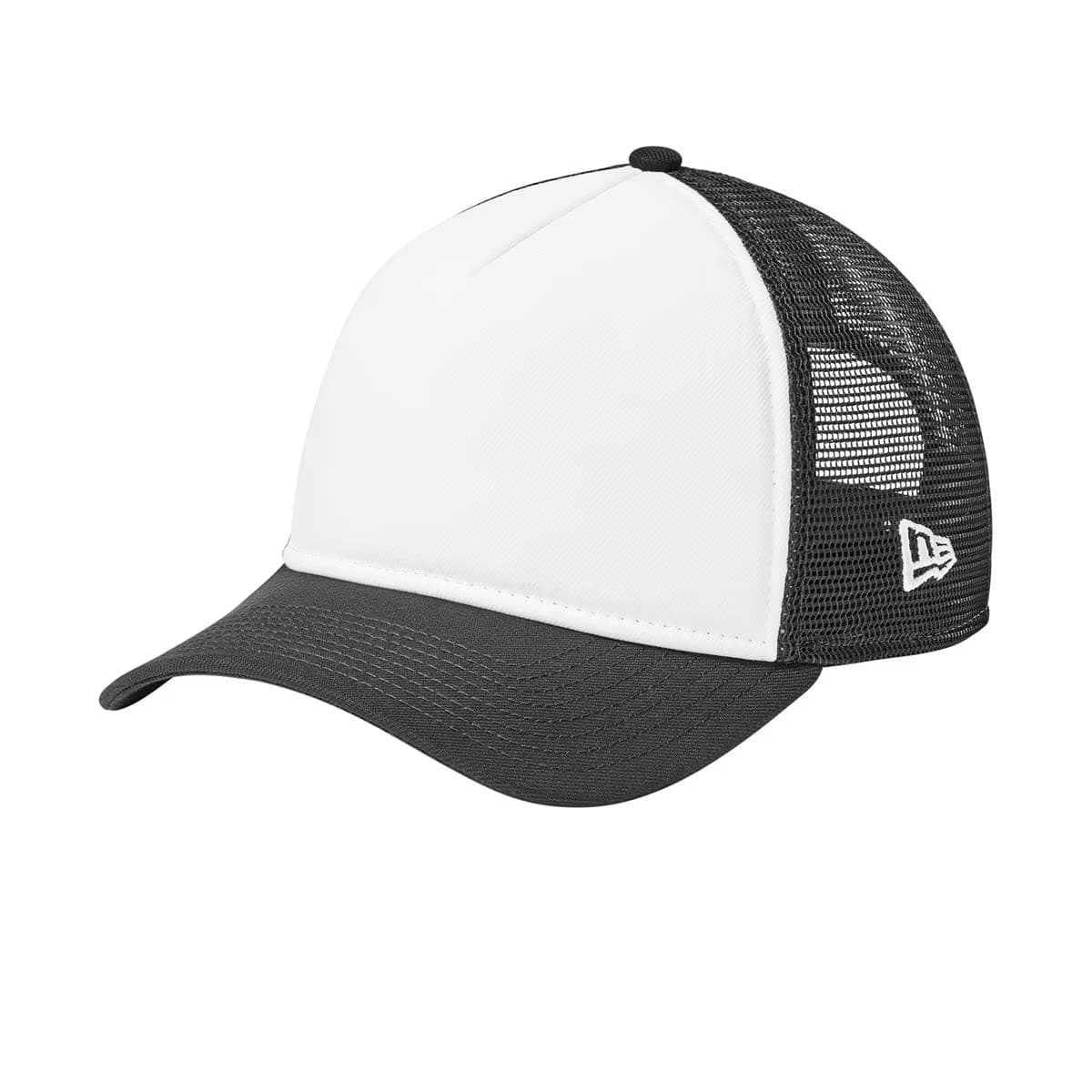 Flag White/ Graphite/ Graphite - New Era A-Frame Snapback Mesh Back Cap