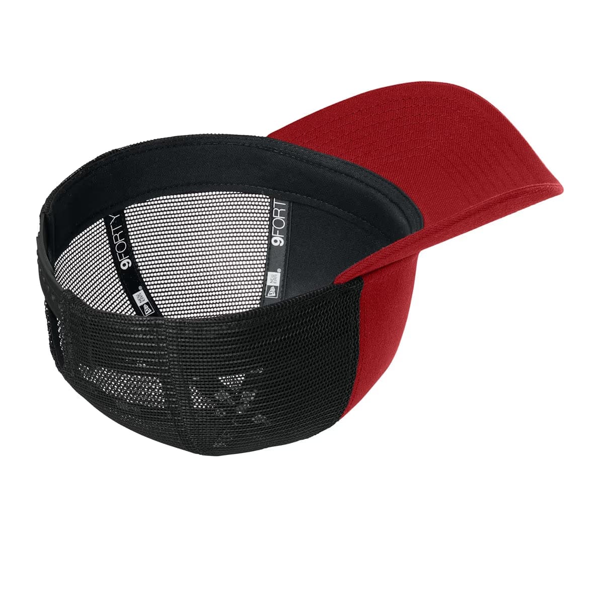 Scarlet/ Black - New Era A-Frame Snapback Mesh Back Cap