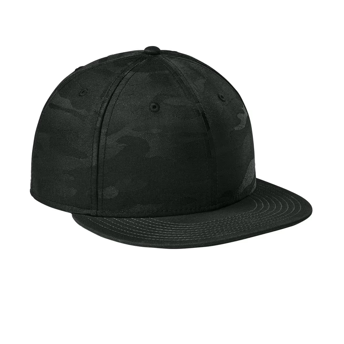 Flag Black/ Black Camo - New Era Camo Flat Bill Snapback Cap