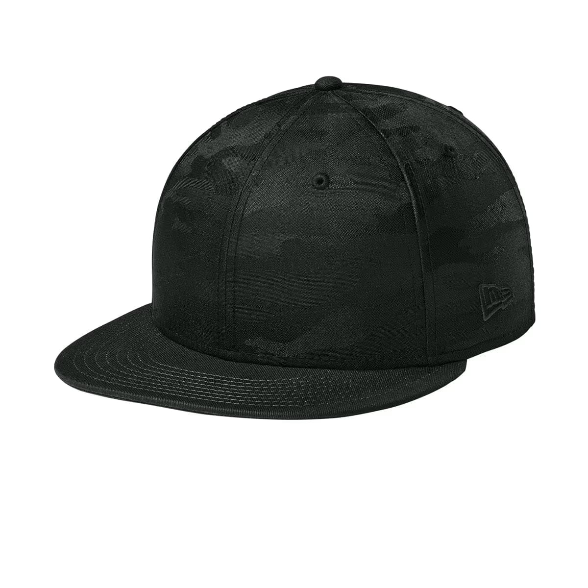 Flag Black/ Black Camo - New Era Camo Flat Bill Snapback Cap