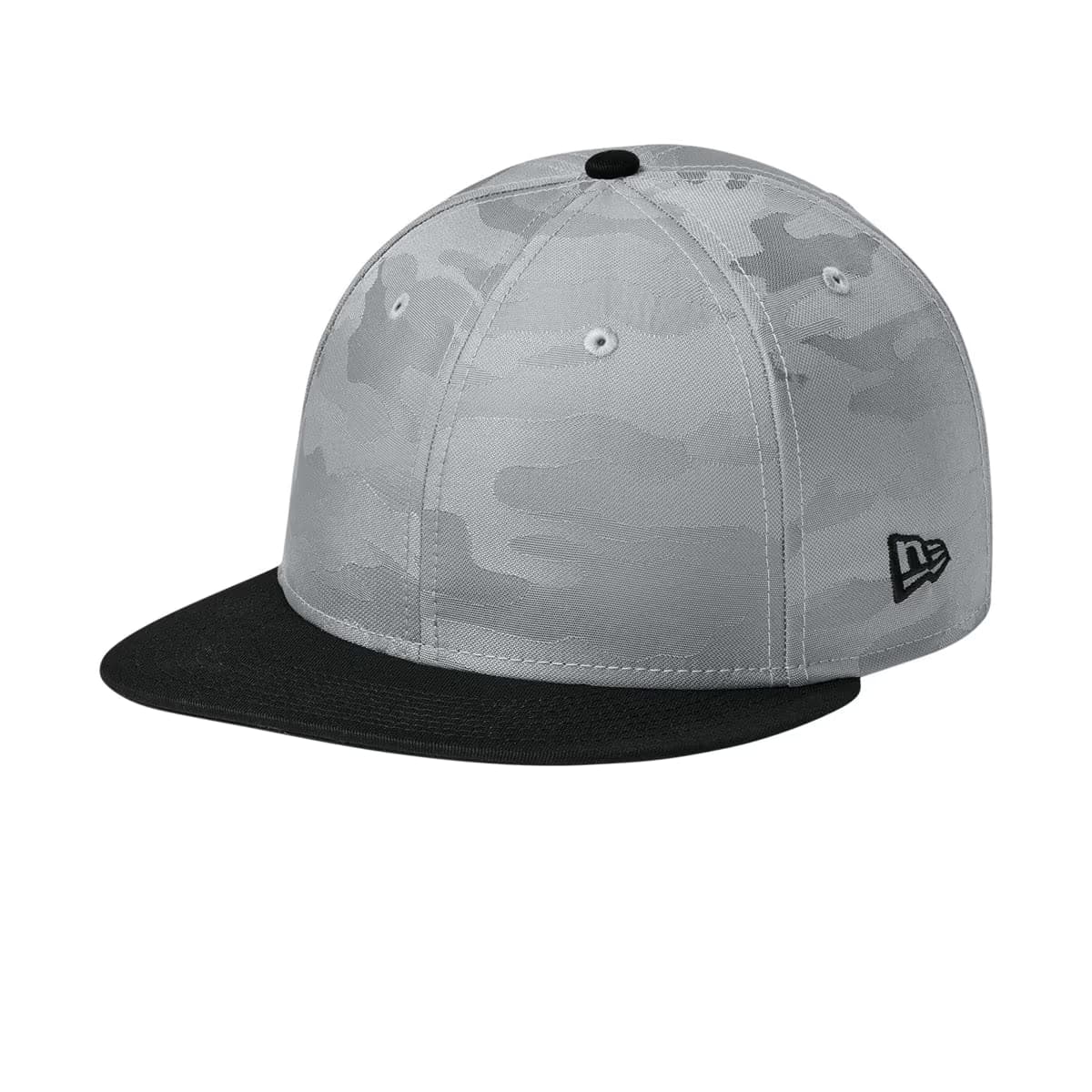 Flag Black/ Rainstorm Grey Camo - New Era Camo Flat Bill Snapback Cap