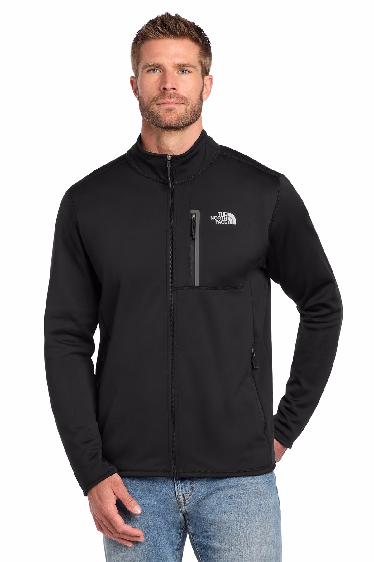 Custom The North Face Skyline Full-Zip Fleece Jacket NF0A7V64 - TNF Black