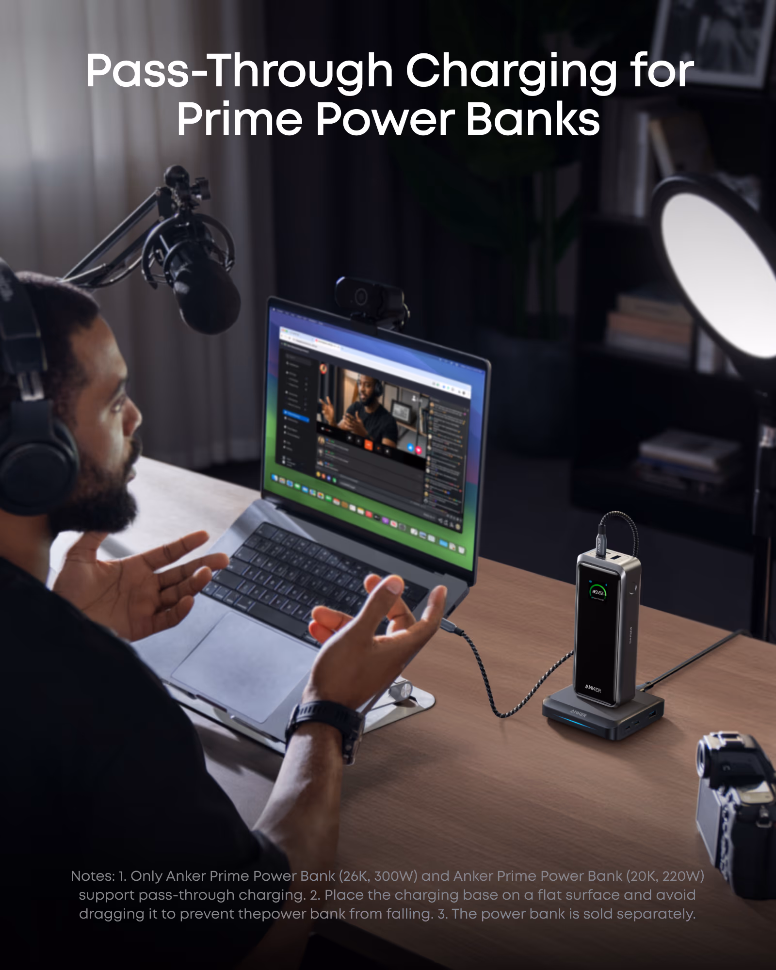 Anker charging base pass-through charging