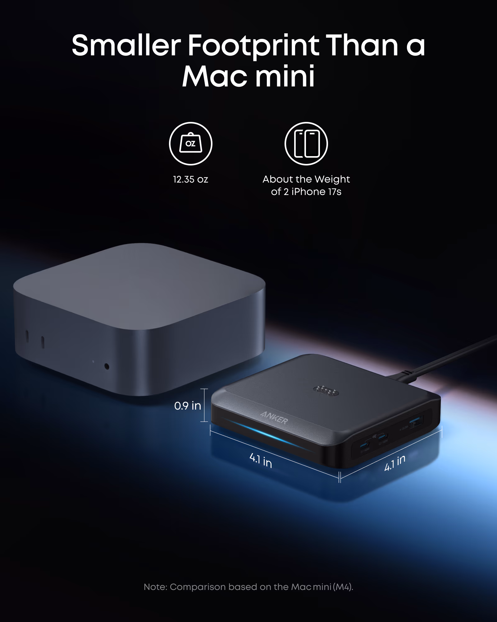 Anker Prime charging base compact size