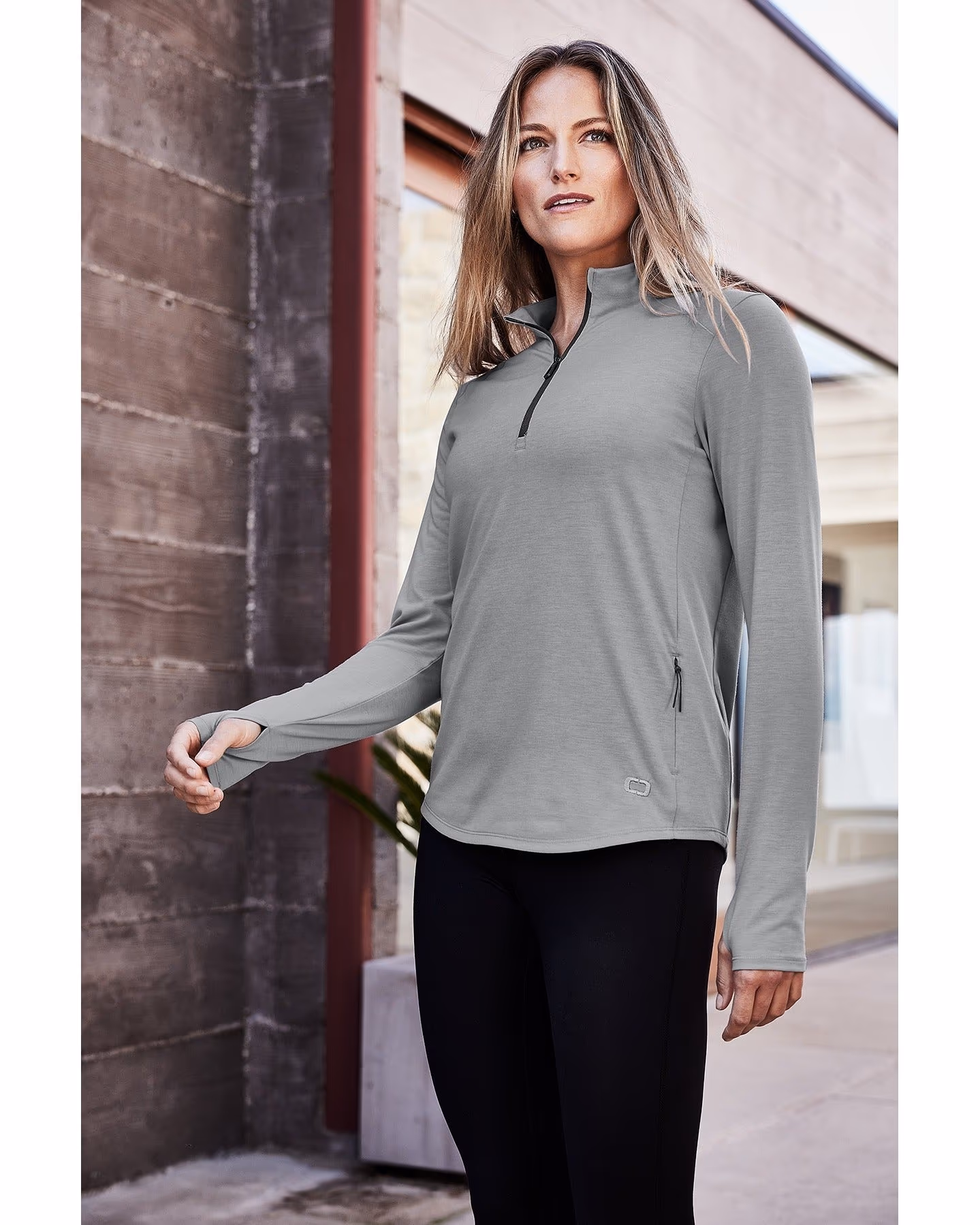 Custom OGIO Women's Motion 1/4-Zip, Blue Mist