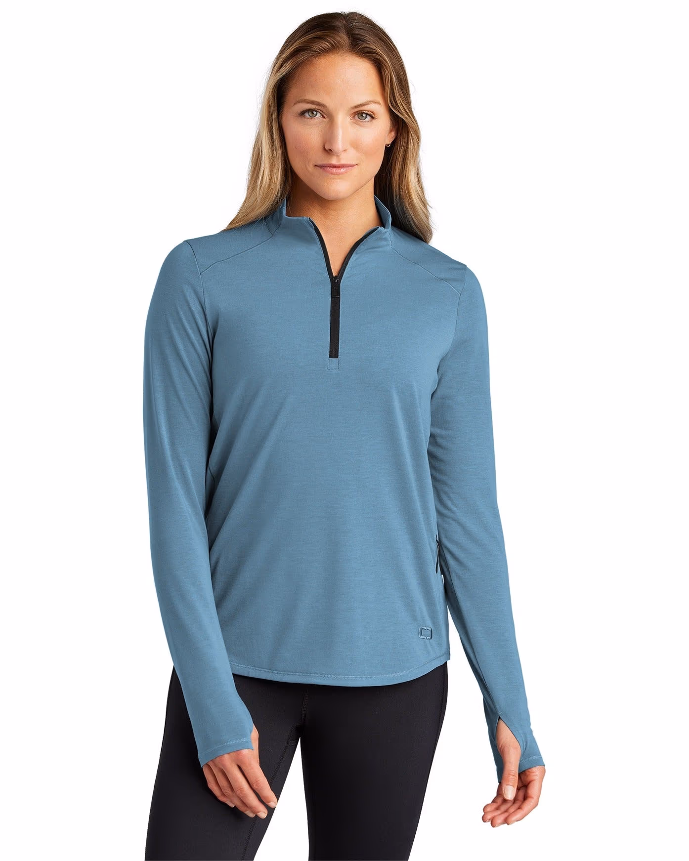 Custom OGIO Women's Motion 1/4-Zip, Blue Mist